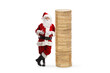 © Ljupco Smokovski - Santa claus leaning on a pile of coins