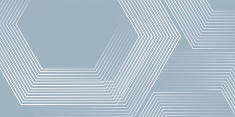 Poster - Modern hexagon lines on gray background. Geometric lines simple design modern. futuristic hexagon abstract technology