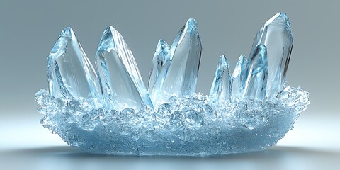 Poster - Crystal Formation with Ice Structures and Clear Water Base