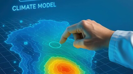 Poster - Interactive Climate Model Visualization with Hand Gesture on Digital Touchscreen Interface