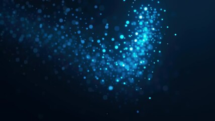 Poster - Vibrant Blue Particles in Abstract Background for Creative Design and Technology Concepts