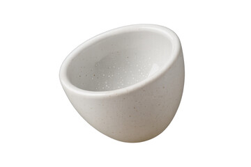 Fototapete - Minimalist speckled ceramic bowl isolated on transparent background, clean style
