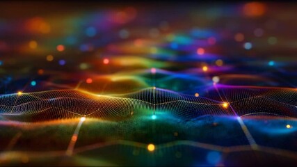 Poster - Abstract Colorful Data Waves: A Digital Visualization
