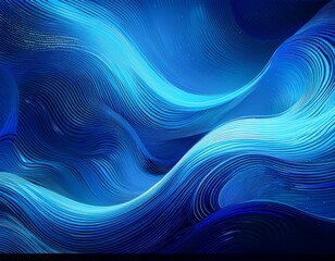 Fototapete - a noise effect background in electric blue tones featuring swirling static and pixelated patterns