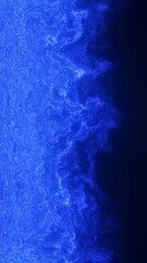 Poster - Deep blue abstract texture mimics a glowing coastline or electric wave crashing in darkness