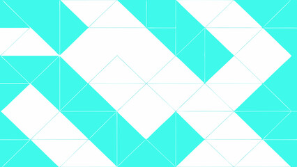 Aufkleber - Abstract geometric pattern with alternating turquoise and white triangles