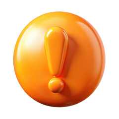 Poster - Orange exclamation mark icon alert attention warning danger safety caution error sign symbol graphic d