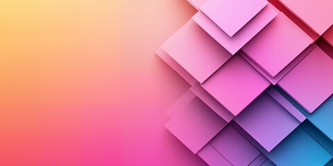 Poster - Abstract Background Pastel Pink Purple Blue Square Geometric Shapes Design Modern Wallpaper