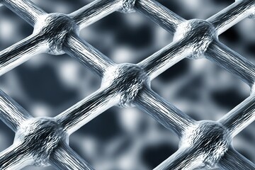 Poster - Detailed view of a molecular structure showcasing interconnected atoms in a grid pattern