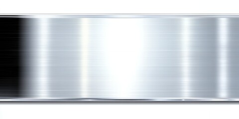 Poster - Brushed Metal Texture Background Polished Steel Plate Silver Gray Gradient Shiny Surface Industrial Design Element