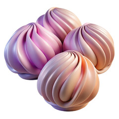 Poster - Abstract pastel swirl spheres render design element modern art background wallpaper illustration texture