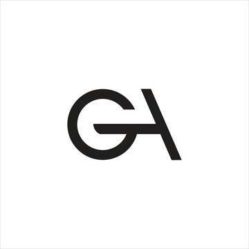 GA logo design simple vector template.