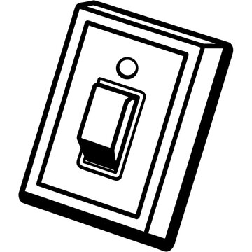 Minimal Light Switch Icon Vector