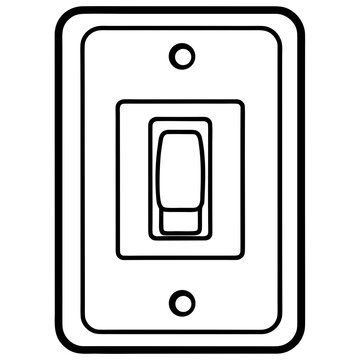 Minimal Light Switch Icon Vector