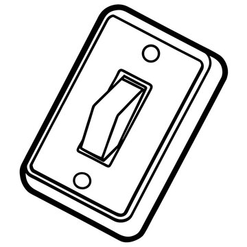 Minimal Light Switch Icon Vector