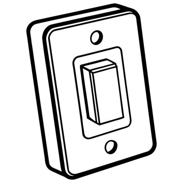 Minimal Light Switch Icon Vector