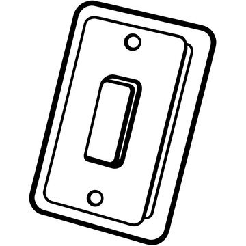 Minimal Light Switch Icon Vector