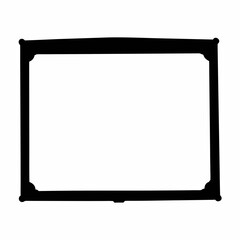 Poster - Download elegant black border frame vector graphic design element for photos and certificates template