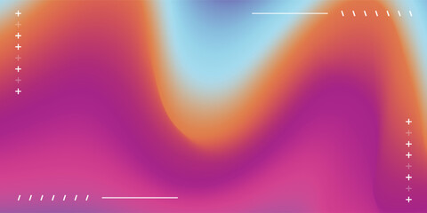 Poster - abstract vibrant gradient mesh background vector. saturated colors blurred fluid texture for modern 