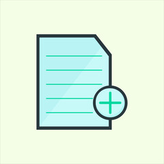 Fototapete - Add icon. icon related to design elements. suitable for web site, app, user interfaces,element, printable etc. flat icon style. simple vector design editable