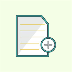 Fototapete - Add icon. icon related to design elements. suitable for web site, app, user interfaces,element, printable etc. flat icon style. simple vector design editable