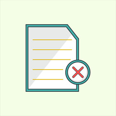 Fototapete - Delete icon. icon related to design elements. suitable for web site, app, user interfaces,element, printable etc. flat icon style. simple vector design editable