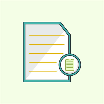 Paste file icon. icon related to design elements. suitable for web site, app, user interfaces,element, printable etc. flat icon style. simple vector design editable