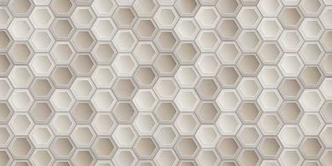 Aufkleber - Abstract Hexagonal Geometric Pattern Background with Subtle Gradient Shading and Thin White Outlines