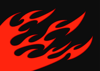 Aufkleber - Simple background with flame pattern and with some copy space area