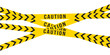 © StockSpectrum - Warning tapes with reflective effect and warning text. Perfect for use in security signage, construction graphics, and restricted zone illustrations. Ideal for banners, signs, and safety in eps 10.