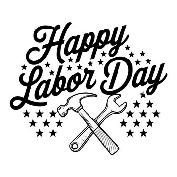USA Labor Day Typography Tees – Creative T-Shirt Design for American Holiday