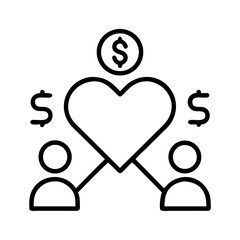 Poster - Charity donation crowdfunding fundraising love money financial support giving help people fund dollar