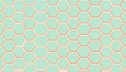 Poster - Pastel Hexagon Pattern Background