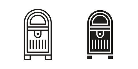 Fototapete - Jukebox icon, outline vector sign, linear and solid style pictogram isolated on white.