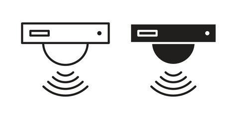 Infrared icon, outline vector sign, linear and solid style pictogram isolated on white.
