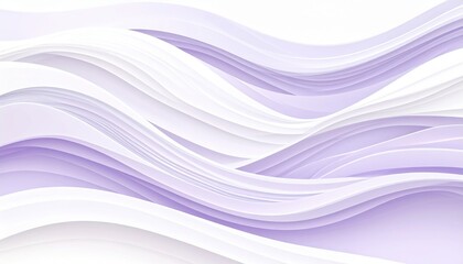 Poster - Abstract Lavender And White Wavy Background Design