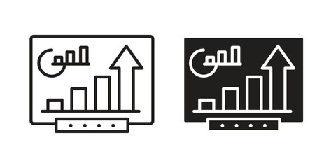 Fototapete - Equity derivatives icon, outline vector sign, linear and solid style pictogram isolated on white.