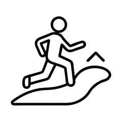 Poster - Man running on hand icon vector illustration concept for growth success and achievement design 90