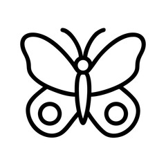 Poster - Butterfly outline vector drawing, insect illustration, butterfly icon, nature and spring design