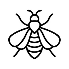 Poster - Vector graphic of honey bee outline illustration for beekeeping and insect design projects use vector
