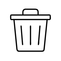 Poster - Vector graphic of a trash can garbage bin waste container recycle bin for design and illustration