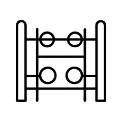 Poster - Outline icon of wine rack bottle holder storage furniture cellar bar display minimalist design vector