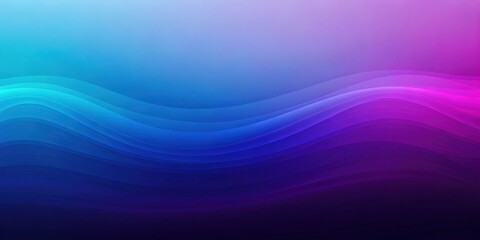 Poster - Abstract Background of Smooth Wavy Lines in Vibrant Blue and Purple Hues