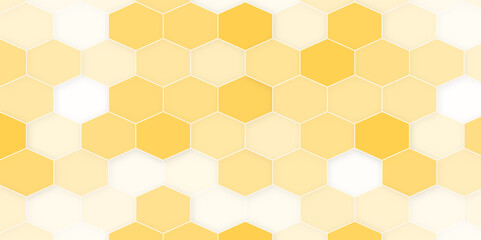 Poster - Vector banner design. Hexagons pattern. Geometric abstract background with simple hexagonal elements.