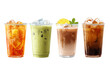 © Ilmi - Refreshing Selection of Cold Drinks in Clear Cups Featuring Iced Tea, Smoothies, and Chilled Beverages