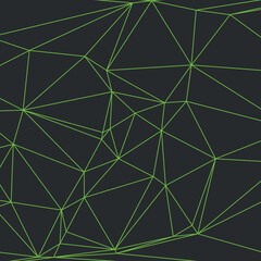 Fototapete - Background abstract green line triangle. geometric line texture background. polygon pattern. retro styled concept.