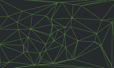 Fototapete - Background abstract green line triangle. geometric line texture background. polygon pattern. retro styled concept.