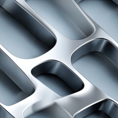 Poster - Crumpled metallic foil forms a seamless, reflective background with intricate textures and patterns on a soft blue surface SEAMLESS PATTERN