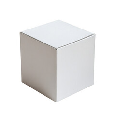 Wall Mural - White cube isolated on transparent background