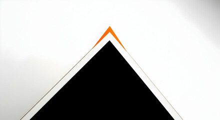 Leinwandbilder - Abstract Minimalist Composition Featuring Geometric Triangle Shapes on White Surface